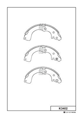 MK KASHIYAMA K3402 - Барабанные колодки
