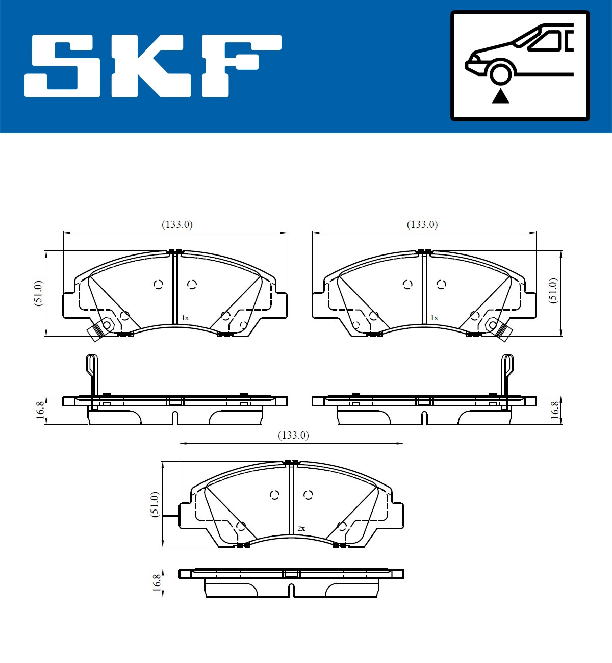 SKF VKBP 80386 A - Тормозные колодки 