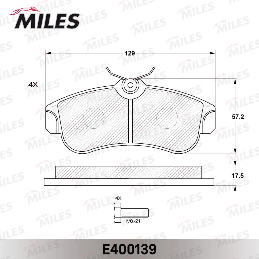 MILES E400139 - Тормозные колодки 