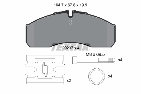 TEXTAR 2923701 - Тормозные колодки 