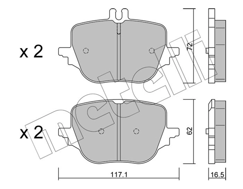 METELLI 22-1313-0 - Тормозные колодки 