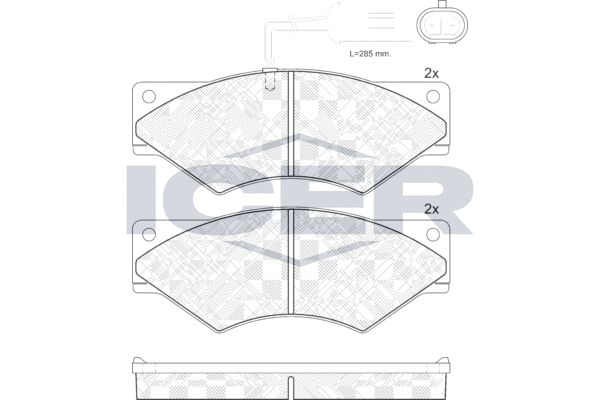 ICER 141328 - Тормозные колодки 