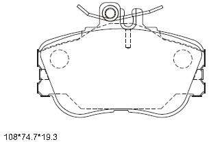 ASIMCO KD7749 - Тормозные колодки 
