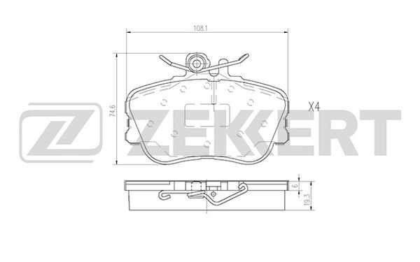 ZEKKERT BS-2868 - Тормозные колодки 