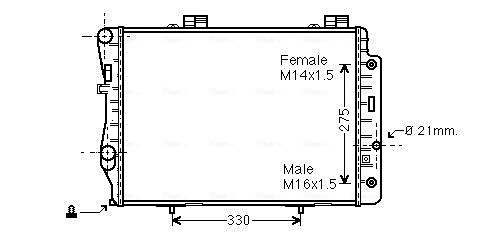 AVA QUALITY COOLING MSA2173 - Радиатор охлаждения