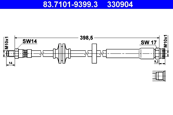 ATE 83.7101-9399.3 - Тормозные шланги