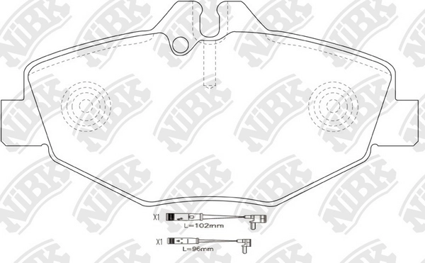 NIBK PN0342W - Тормозные колодки 