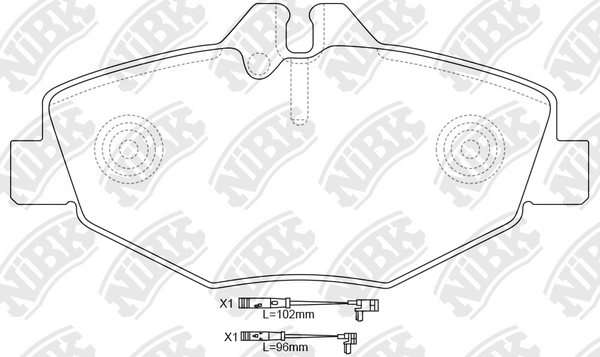 NIBK PN0342W - Тормозные колодки 