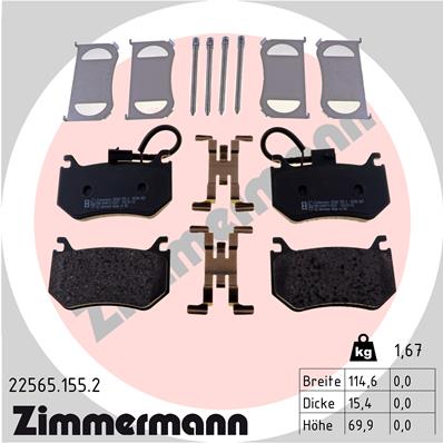 ZIMMERMANN 22565.155.2 - Тормозные колодки 