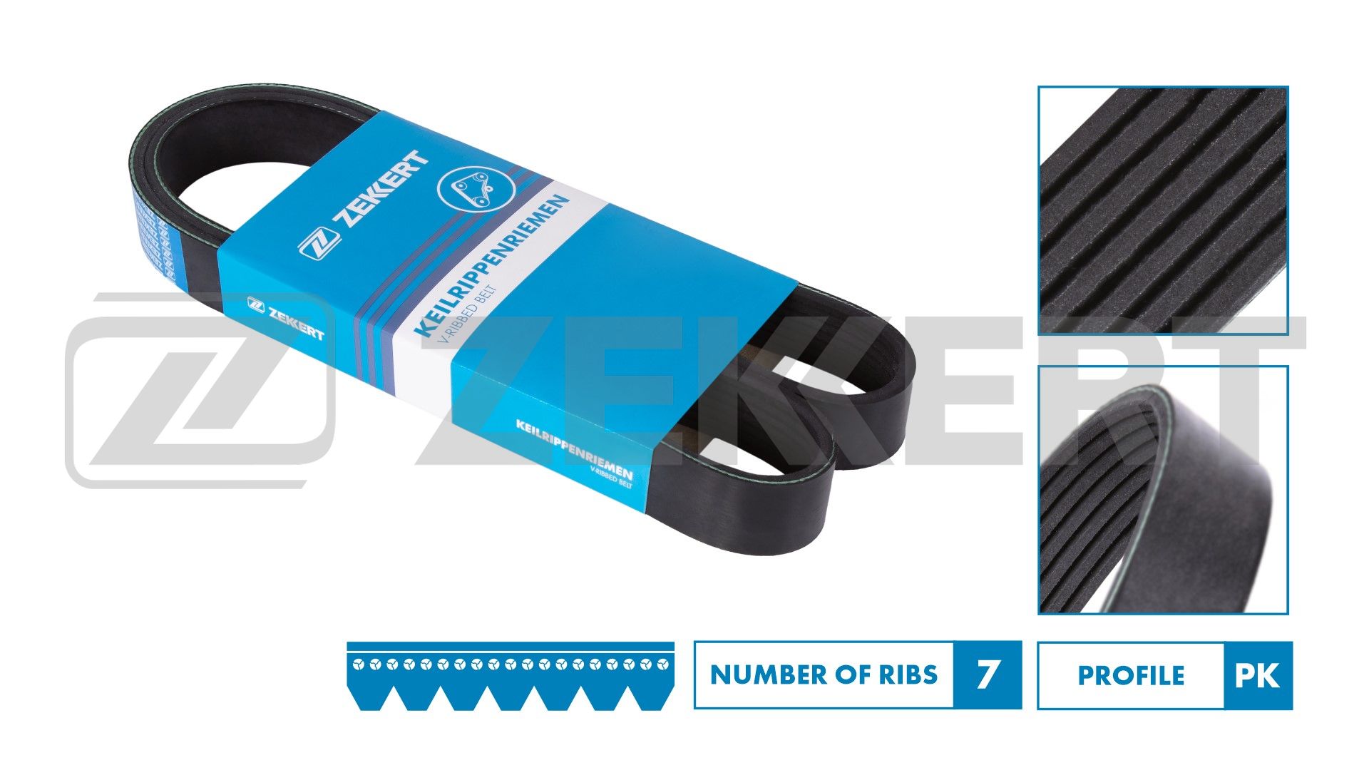 ZEKKERT KR-7PK2275 - Ремень генератора