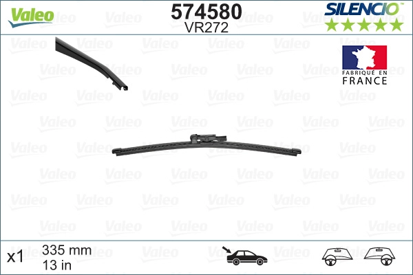 VALEO 574580 - Щетка стеклоочистителя SILENCIO REAR