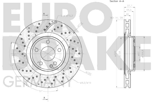 EUROBRAKE 58152033124 - Тормозные диски