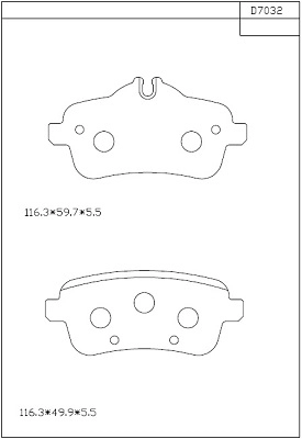 ASIMCO KD7032 - Тормозные колодки 