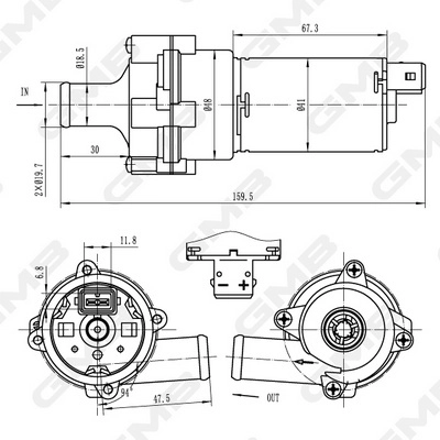 GMB GEW-BE001 - Водяной насос (Помпа)