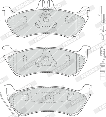 FERODO FDB1608 - Комплект тормозных колодок, дисковый тормоз PREMIER ECO FRICTION