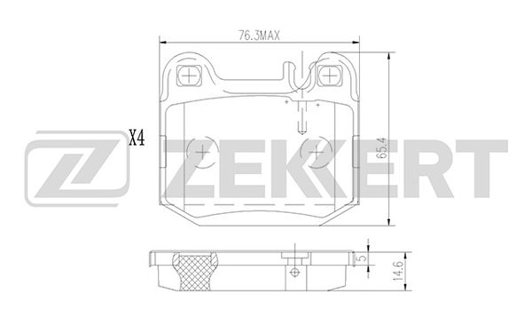 ZEKKERT BS-2913 - Тормозные колодки 