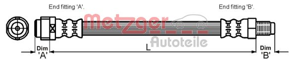 METZGER 4114083 - Тормозные шланги