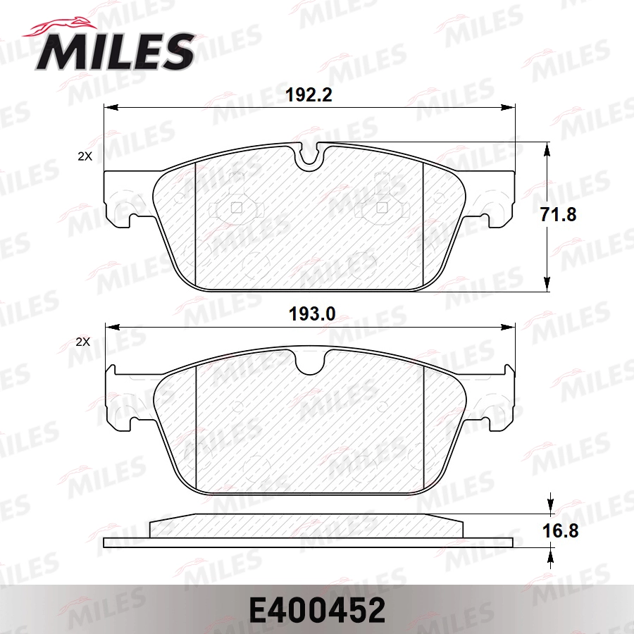 MILES E400452 - Тормозные колодки 