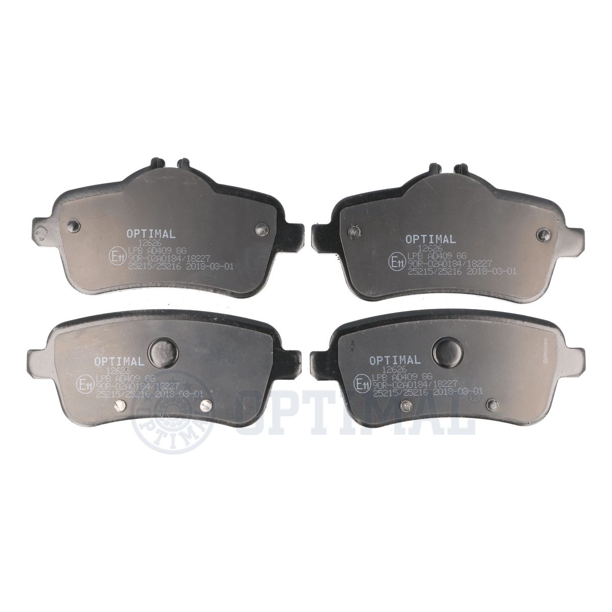 OPTIMAL BP-12626 - Тормозные колодки 