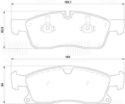 TRIALLI PF 4287CR - Тормозные колодки 