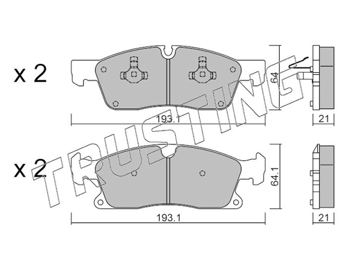 TRUSTING 942.4 - Тормозные колодки 