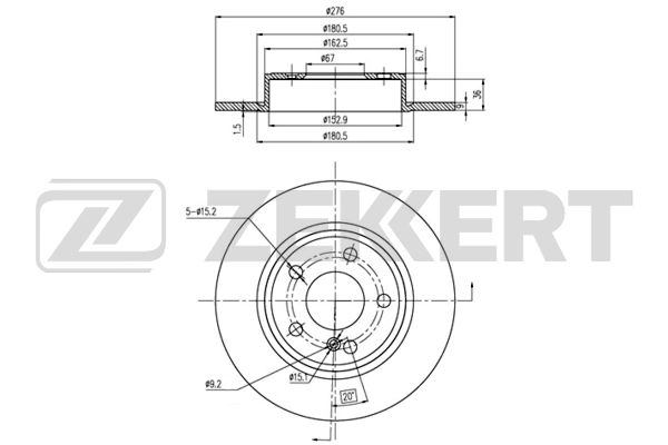 ZEKKERT BS-6366 - Тормозные диски