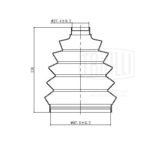TRIALLI FG 1601 - Пыльник ШРУСа