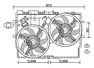 AVA QUALITY COOLING FT7585 - Вентилятор радиатора