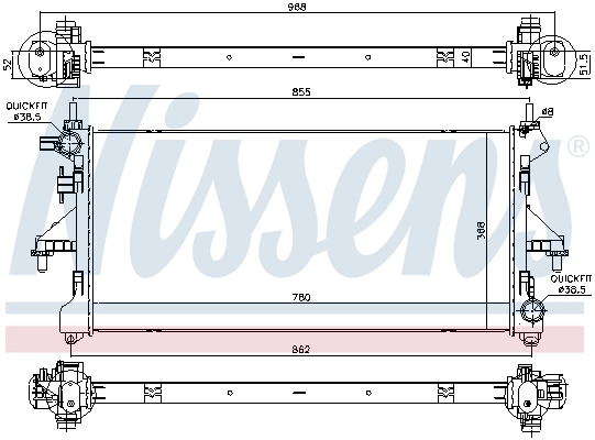 NISSENS 63567 - Радиатор охлаждения