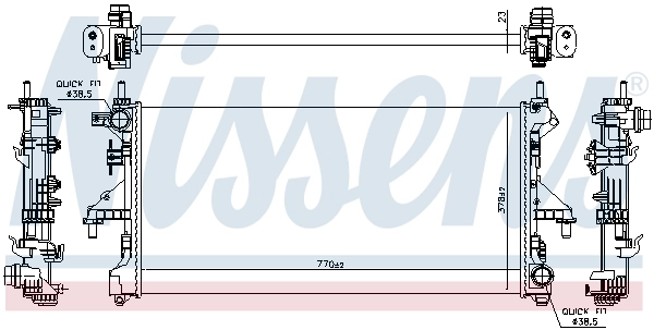 NISSENS 63568 - Радиатор охлаждения