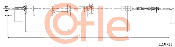 COFLE 12.0733 - Трос ручника
