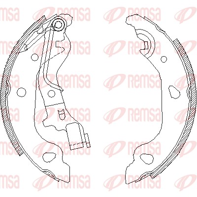 REMSA 4098.00 - Колодки барабанные