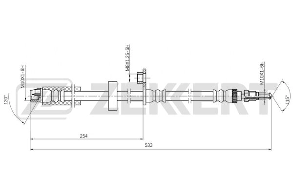 ZEKKERT BS-9510 - Тормозные шланги