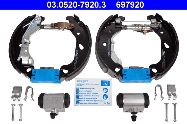 ATE 03.0520-7920.3 - Комплект тормозных колодок Original ATE TopKit