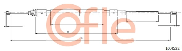 COFLE 10.4522 - Трос ручника