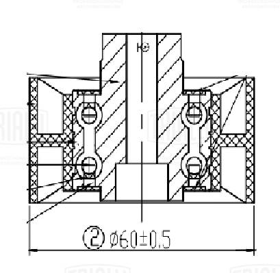 TRIALLI CM 6188 - Обводной ролик ГРМ
