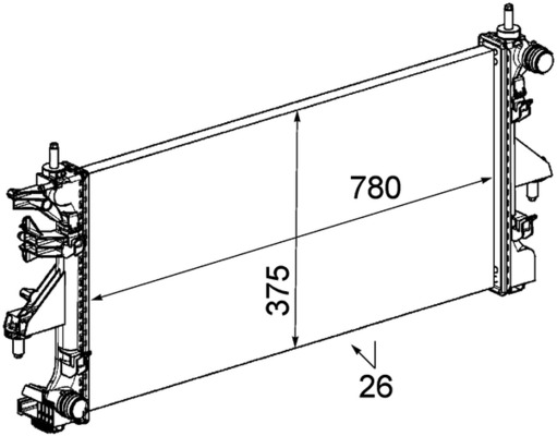 MAHLE CR 885 000P - Радиатор охлаждения