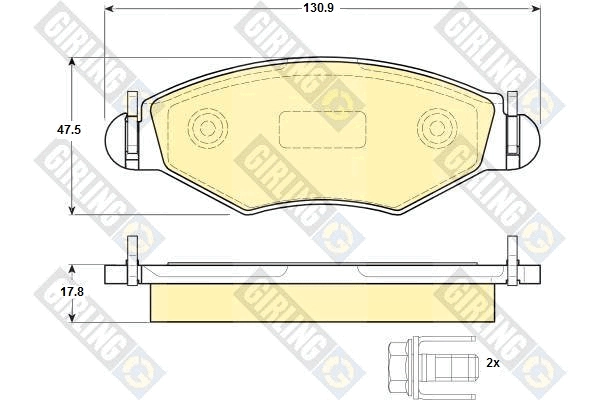 GIRLING 6115004 - Тормозные колодки 