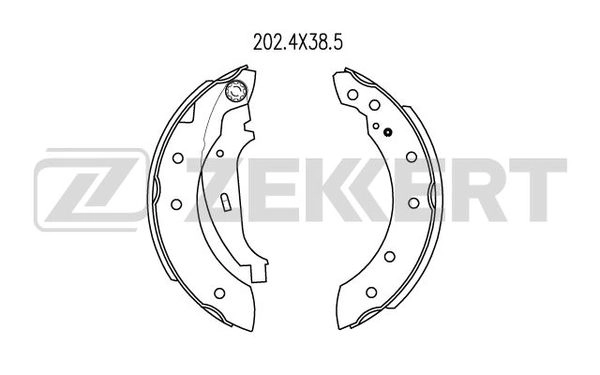 ZEKKERT BK-4058 - Барабанные колодки