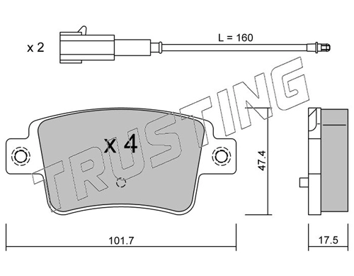 TRUSTING 721.1 - Тормозные колодки 