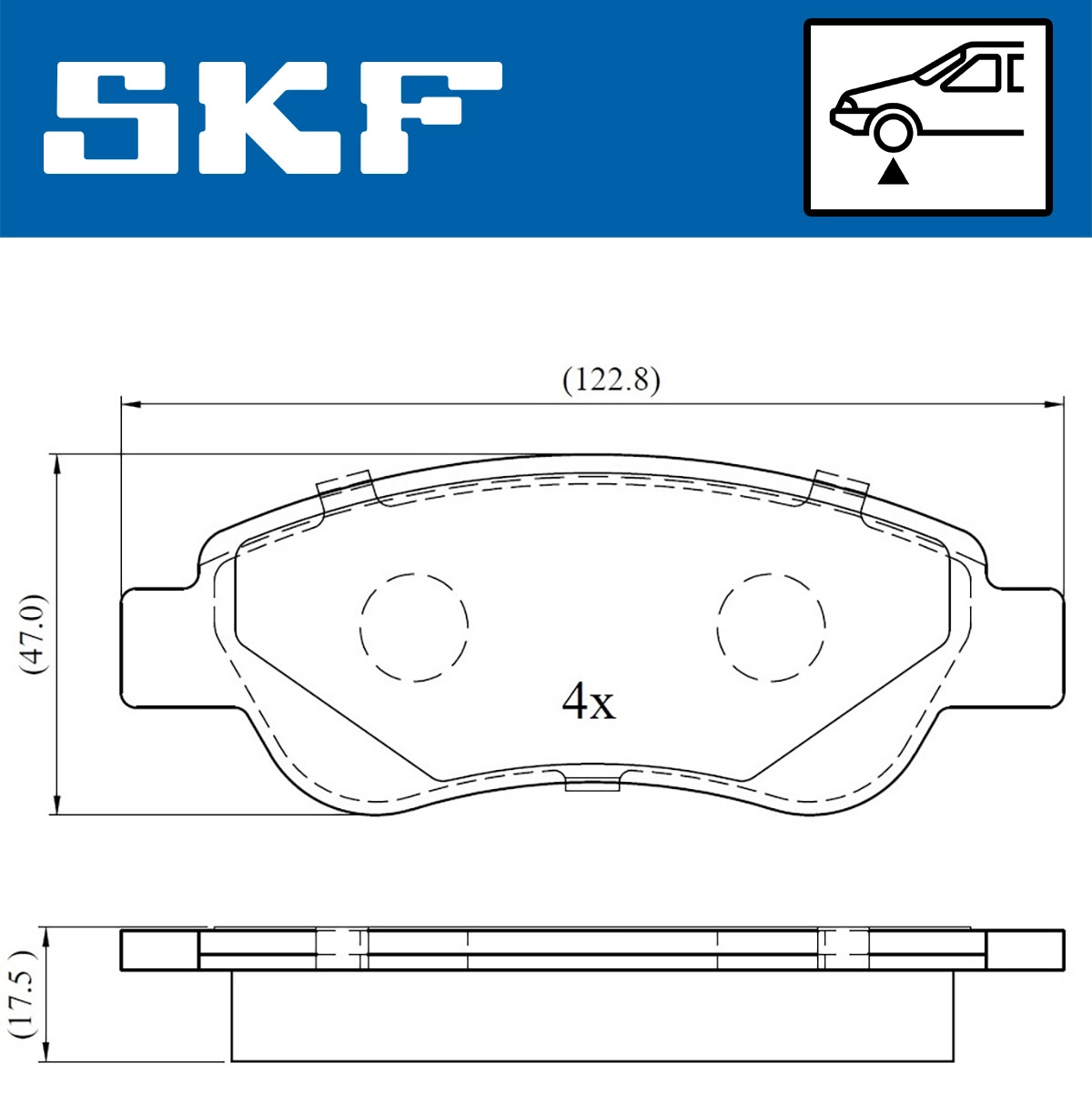SKF VKBP 80037 - Тормозные колодки 