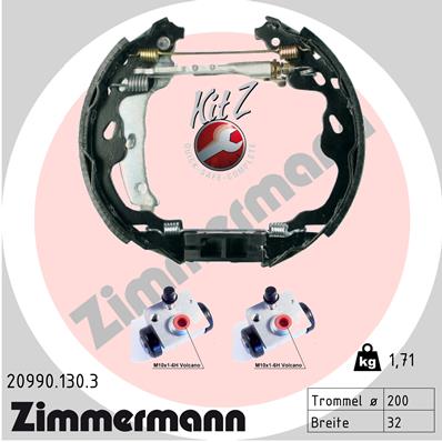 ZIMMERMANN 20990.130.3 - Комплект тормозных колодок KIT Z