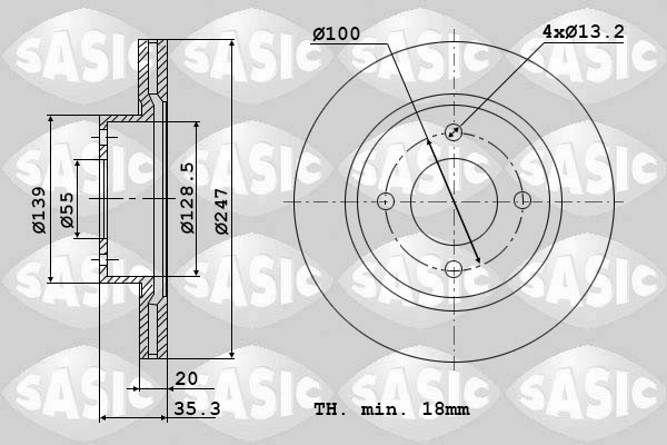 SASIC 6100003 - Тормозные диски