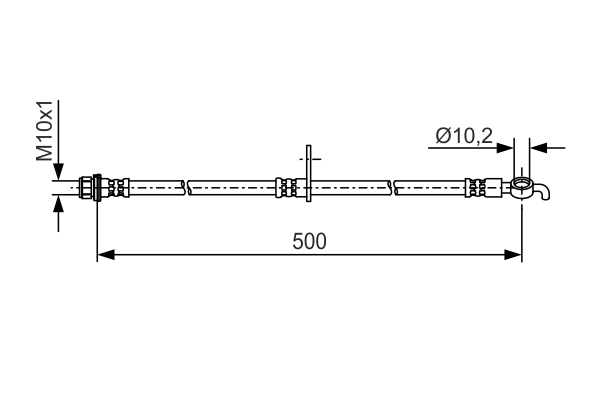 BOSCH 1 987 481 A37 - Тормозные шланги