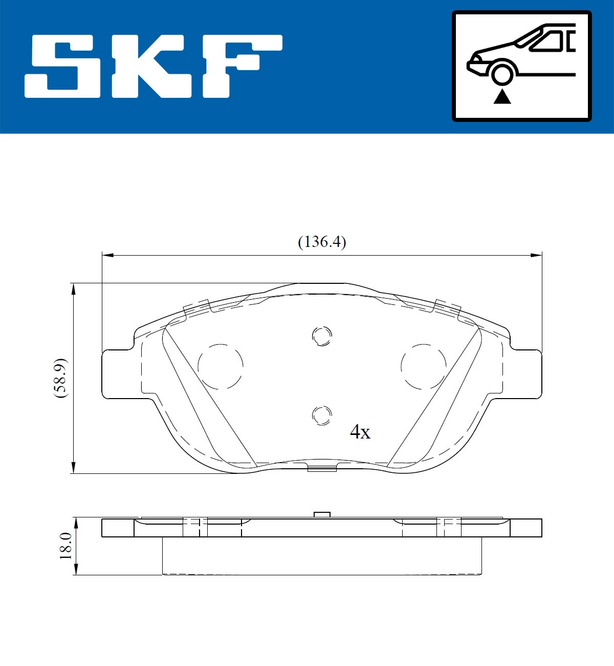 SKF VKBP 80098 - Тормозные колодки 