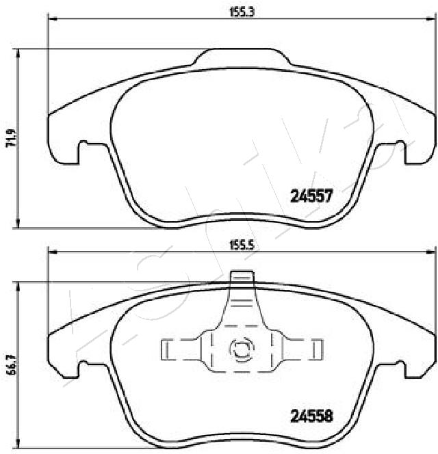 ASHIKA 50-00-0611 - Тормозные колодки 