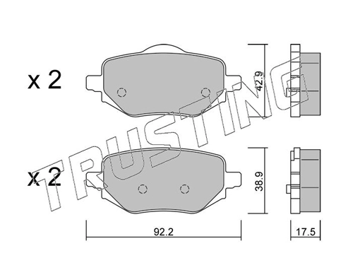 TRUSTING 1323.0 - Тормозные колодки 