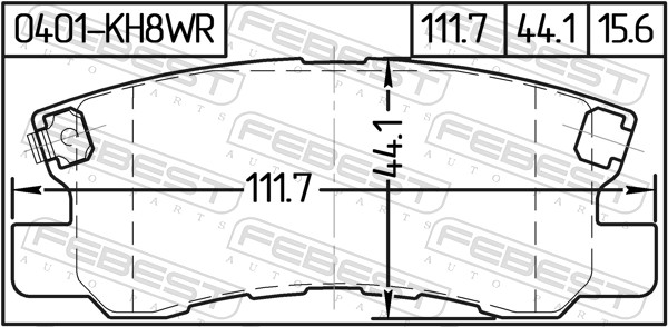 FEBEST 0401-KH8WR - Тормозные колодки 