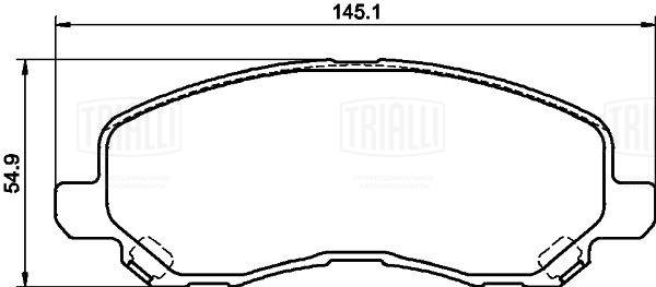 TRIALLI PF 1101CR - Тормозные колодки 