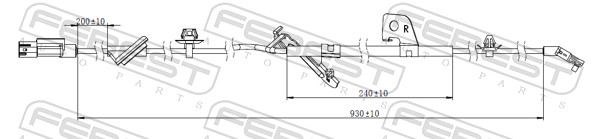FEBEST 04606-008 - Датчик АБС (ABS)